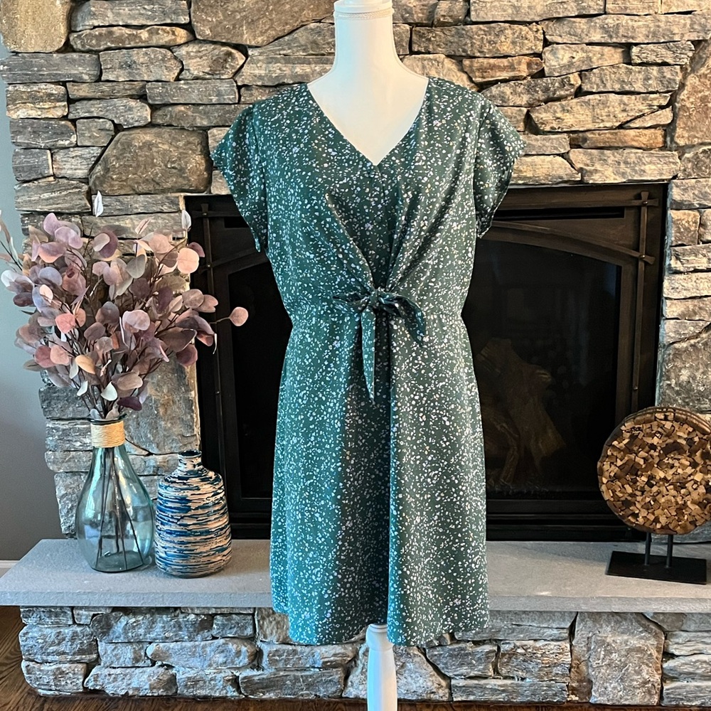 Green Flowered Dress